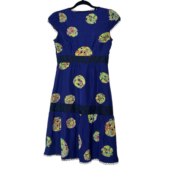 Maeve Anthropologie Dress Womens‎ Size 0 Small 100% Silk Midi Soft Summer Resort - Picture 2 of 8